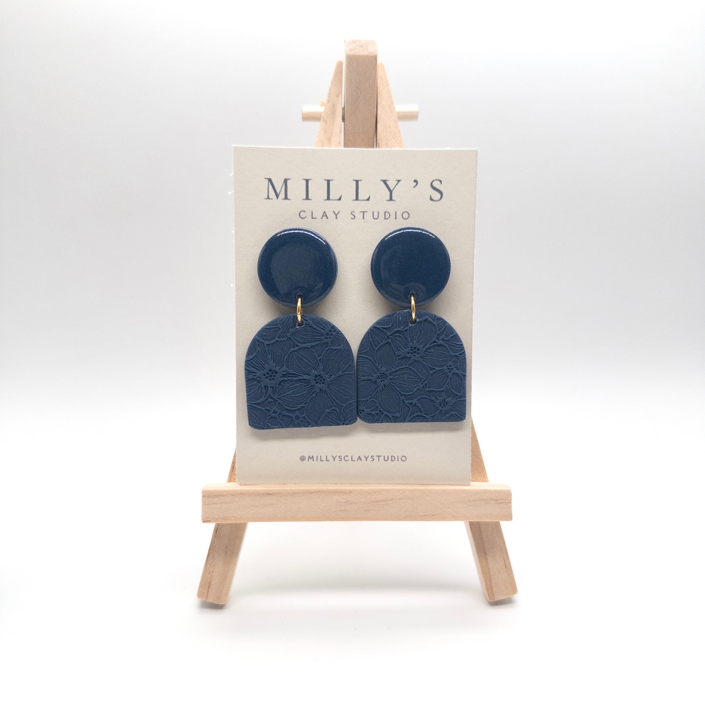 Embossed Floral Arch Earrings