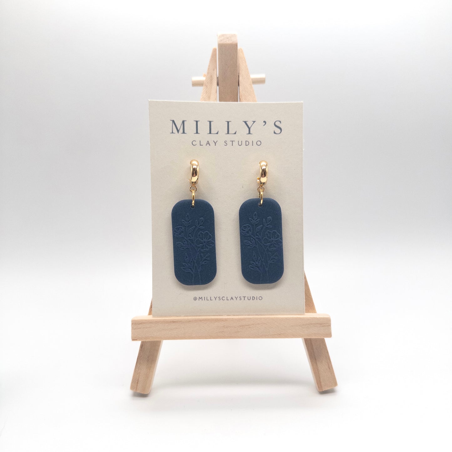 Embossed Floral Huggie Earrings