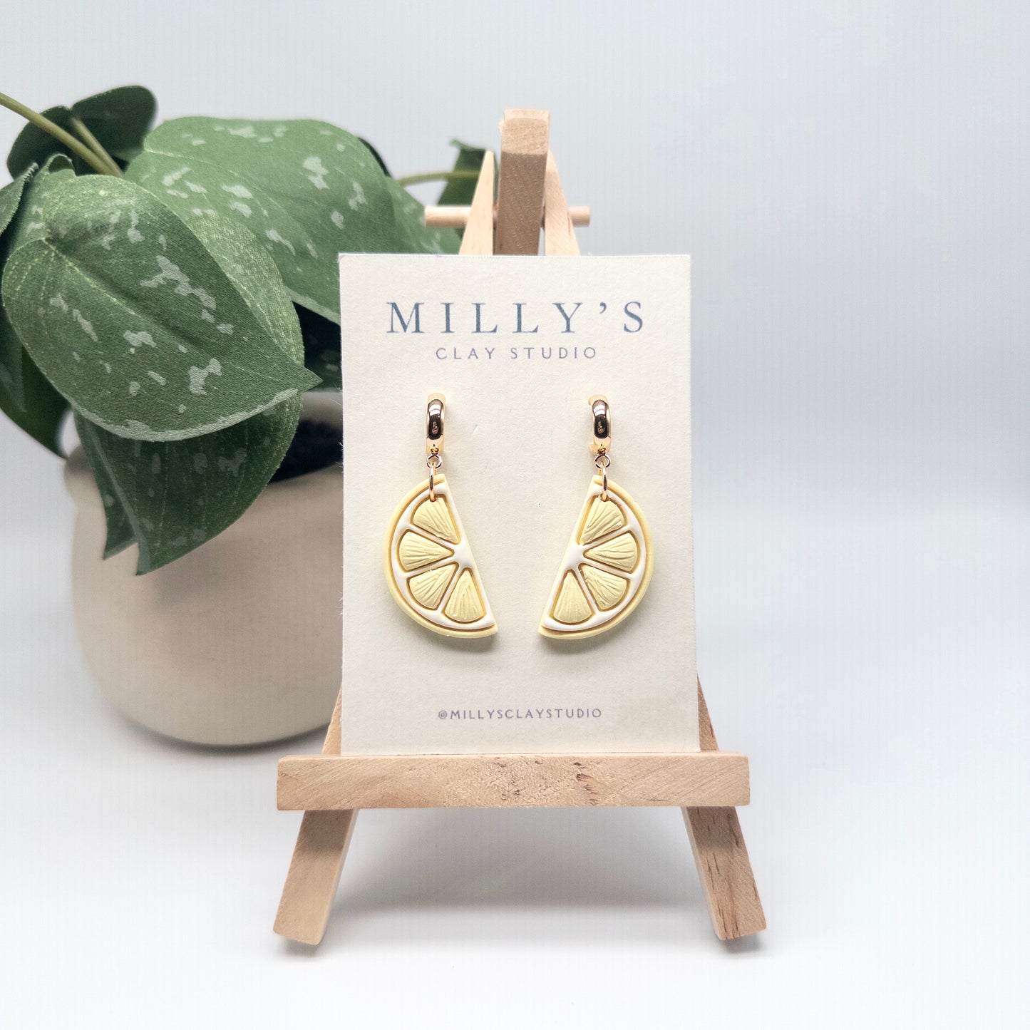 Lemon Slice Dangle Earrings