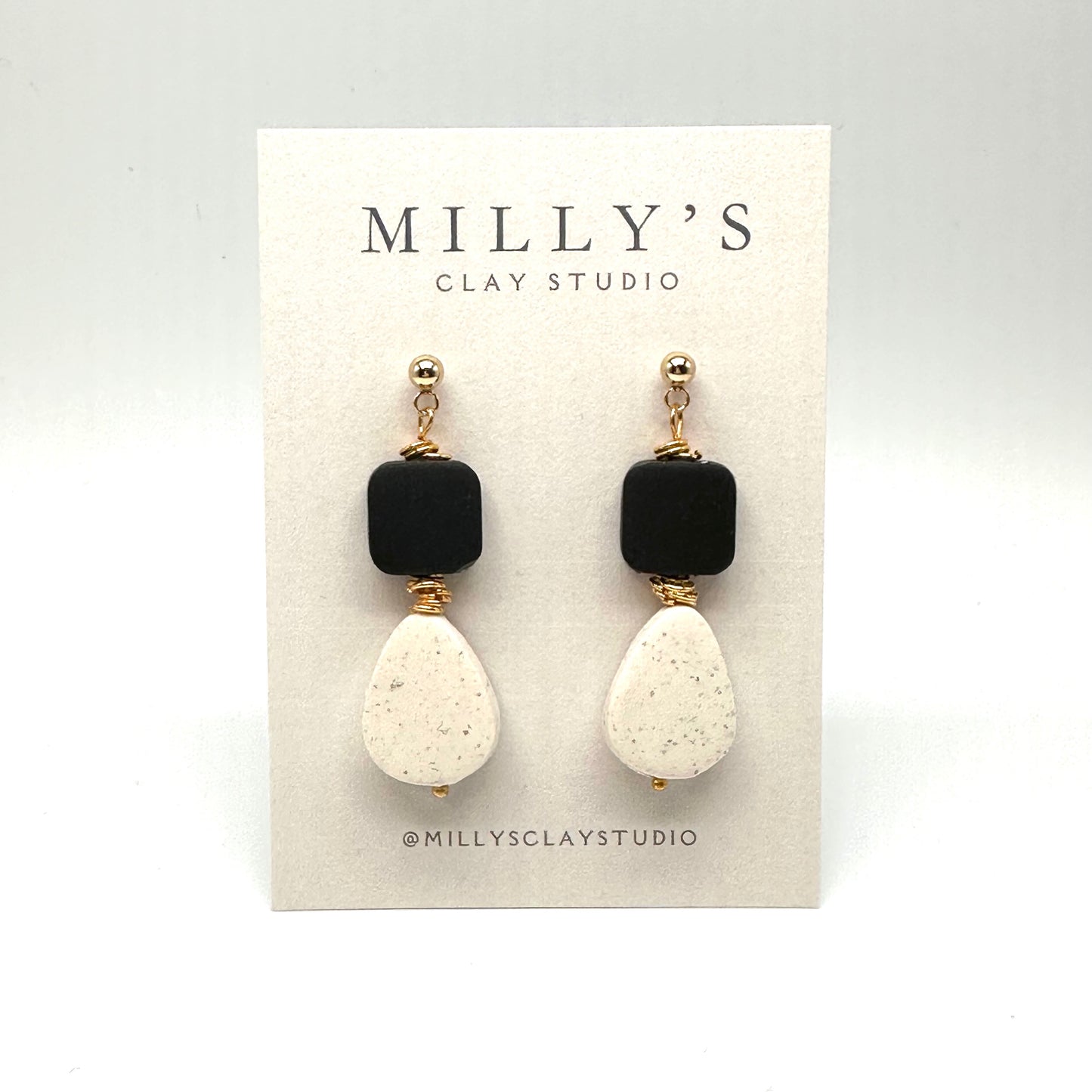 Neutral Bead Dangle Earrings