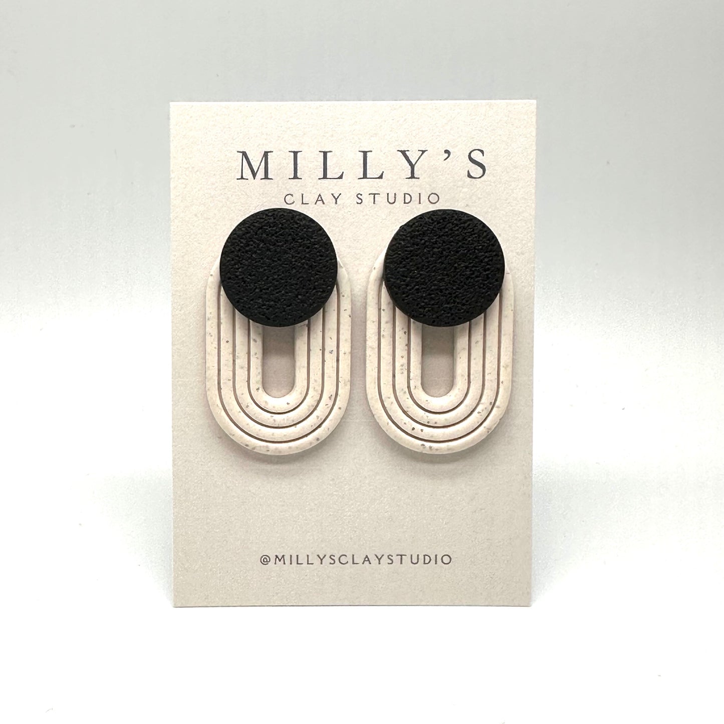 Oversized Oval Stud Earrings