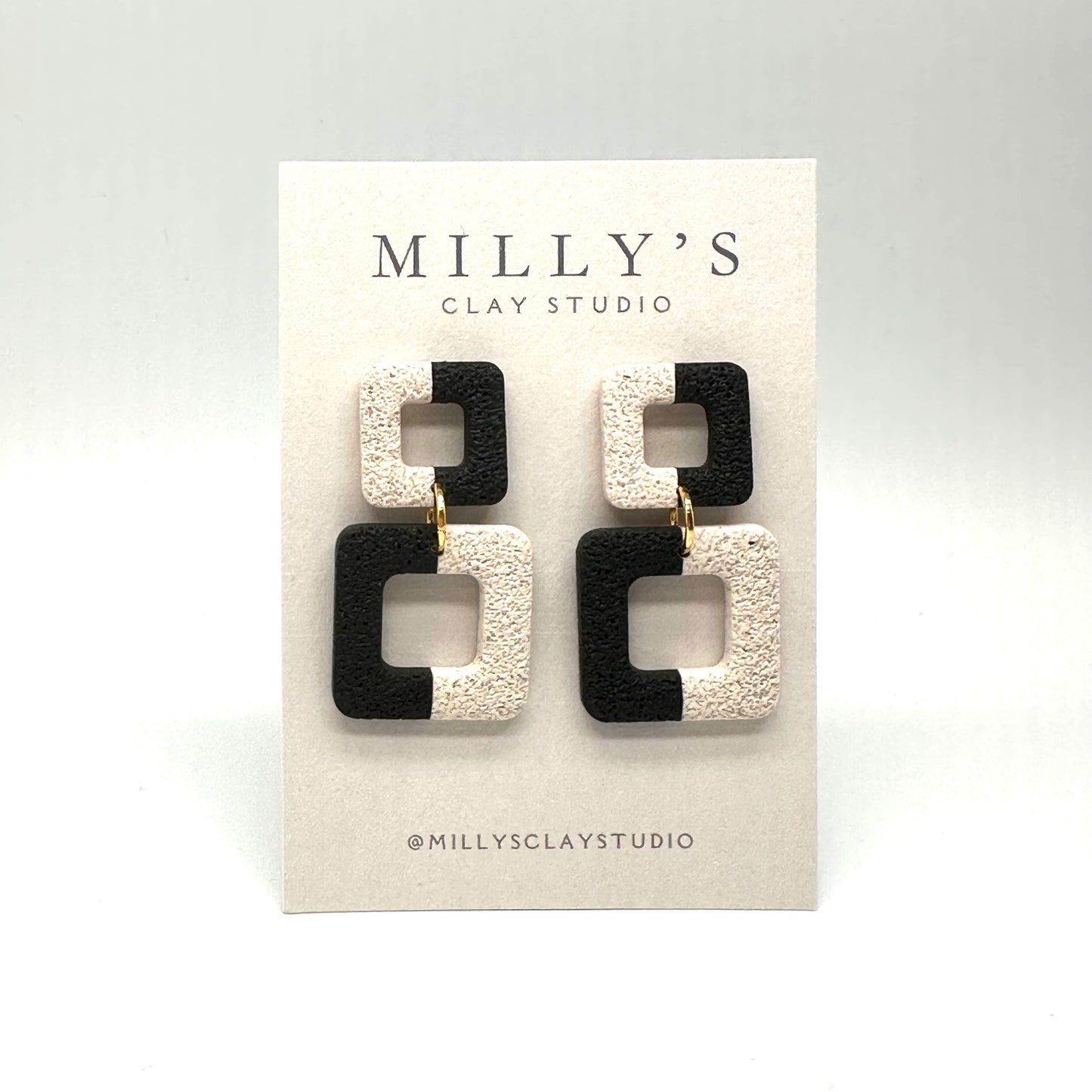 Color Block Square Dangle Earrings