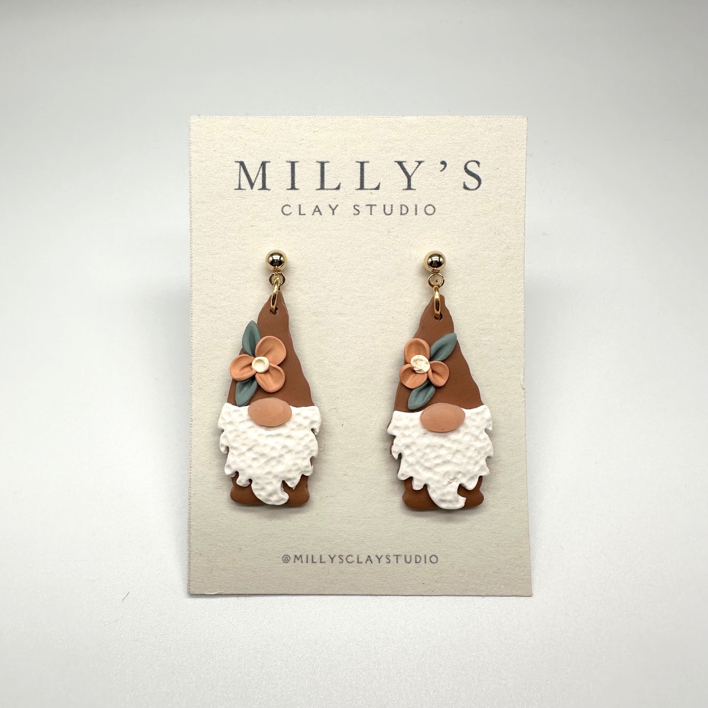 Floral Gnome Earrings