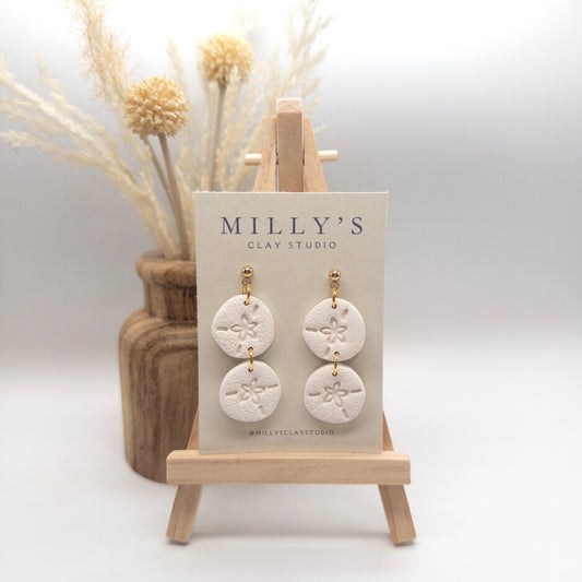 2-Tier Sand Dollar Earrings