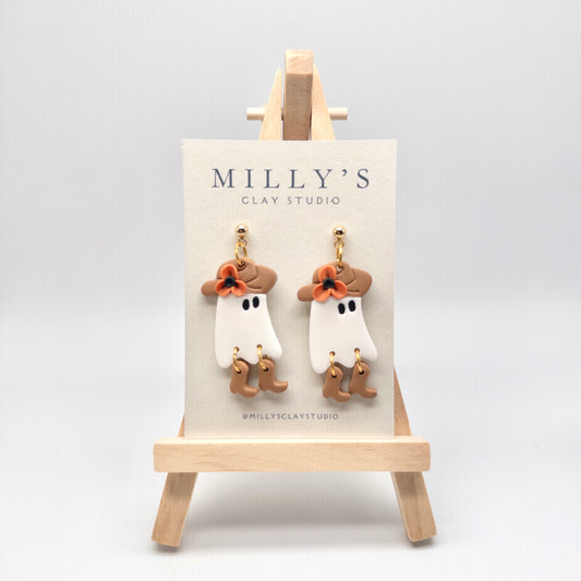 Cowgirl Ghost Earrings