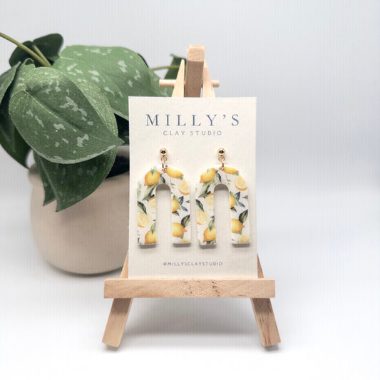 Lemon Drop Arch Dangle Earrings