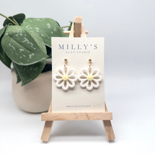 Daisy Outline Dangle Earrings
