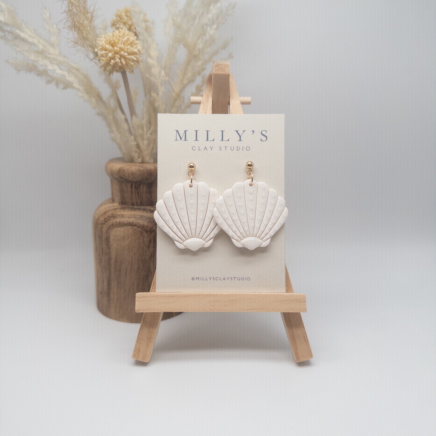 Large Scallop Shell Dangles