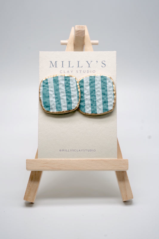 Oversized Striped Studs