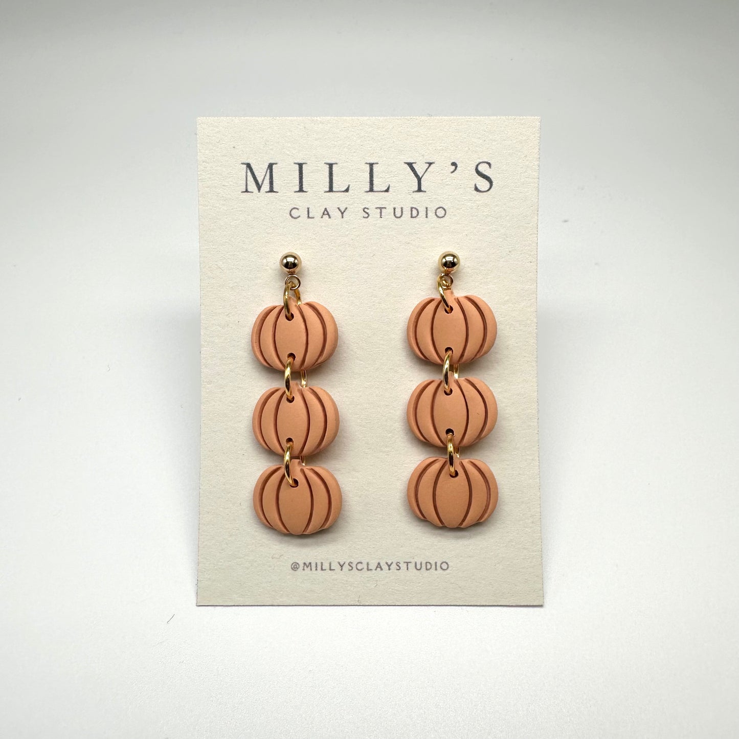 3-Tier Pumpkin Dangle Earrings