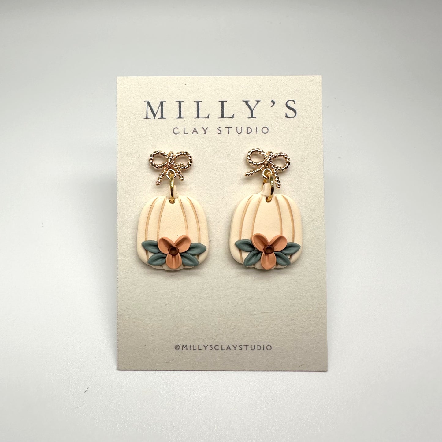 Floral Pumpkin Earrings