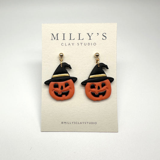 Jack-o-Lantern Dangle Earrings