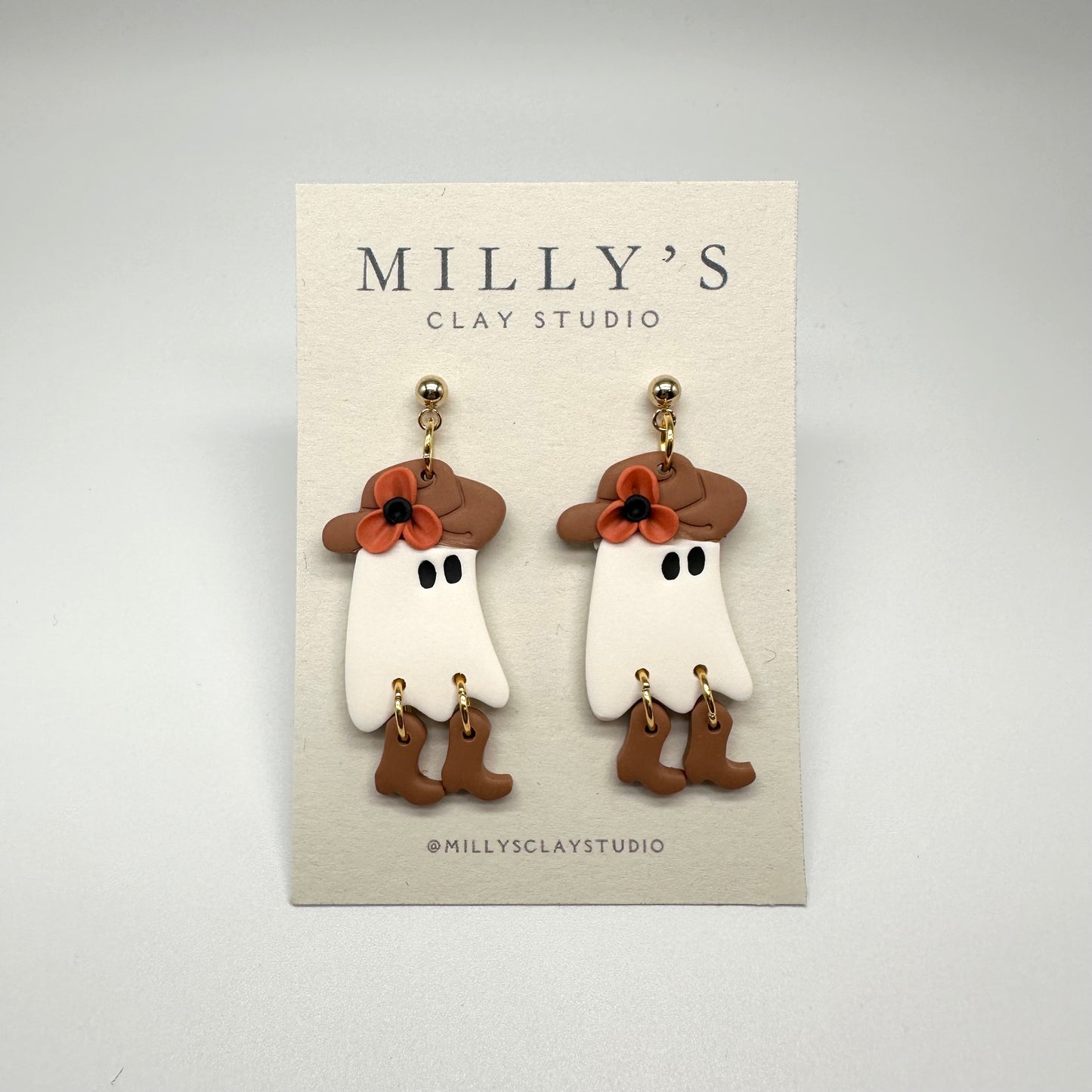 Cowgirl Ghost Dangle Earrings